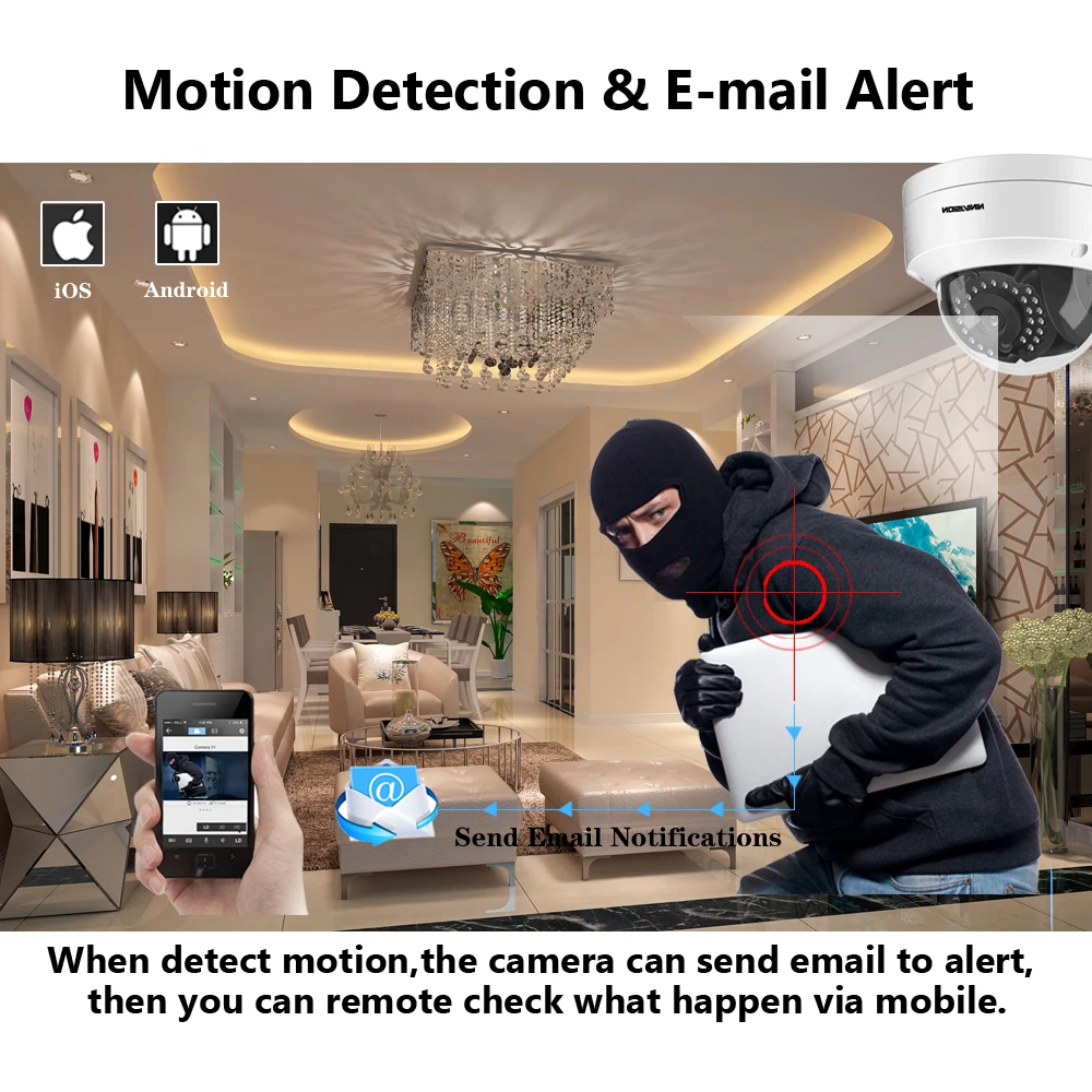 NINIVISION Ультра HD PoE IP камера PoE 5MP 2592*1944P IP67 Водонепроницаемый Onvif прибор ночного видения купол Антивандальная камера безопасности Открытый