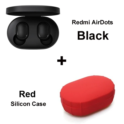 Add Red Case Xiaomi Redmi Airdots Xiaomi TWS стерео беспроводные наушники Голосовое управление Bluetooth 5,0 шумоподавление управление краном - Цвет: Add Red Case
