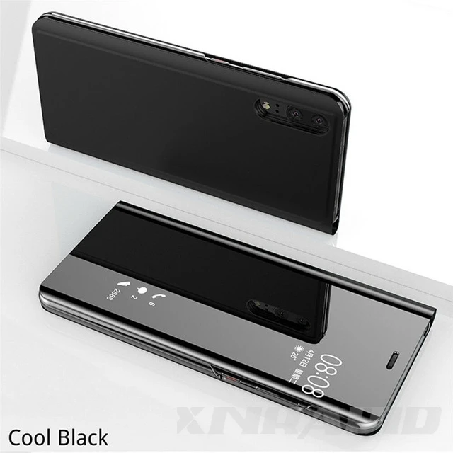 Black Флип стоячий чехол для телефона huawei P30 Lite полный зеркальный кожаный чехол s чехол для huawei mate 20 Lite P20 Lite P30 Pro Чехол - Цвет: Black