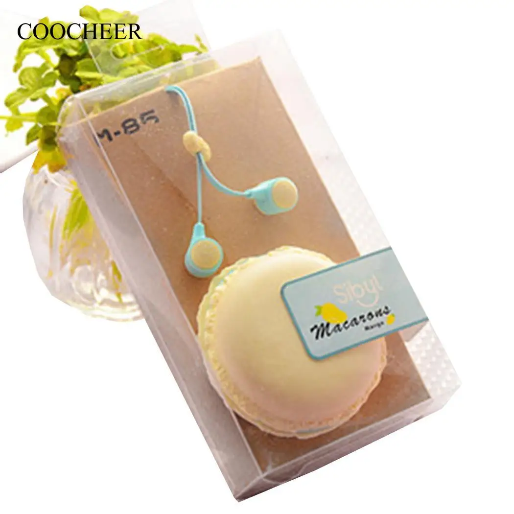 COOCHEER 3 5 мм наушники вкладыши с портативный Macaron чехол наборы Earbud шкаф для хранения