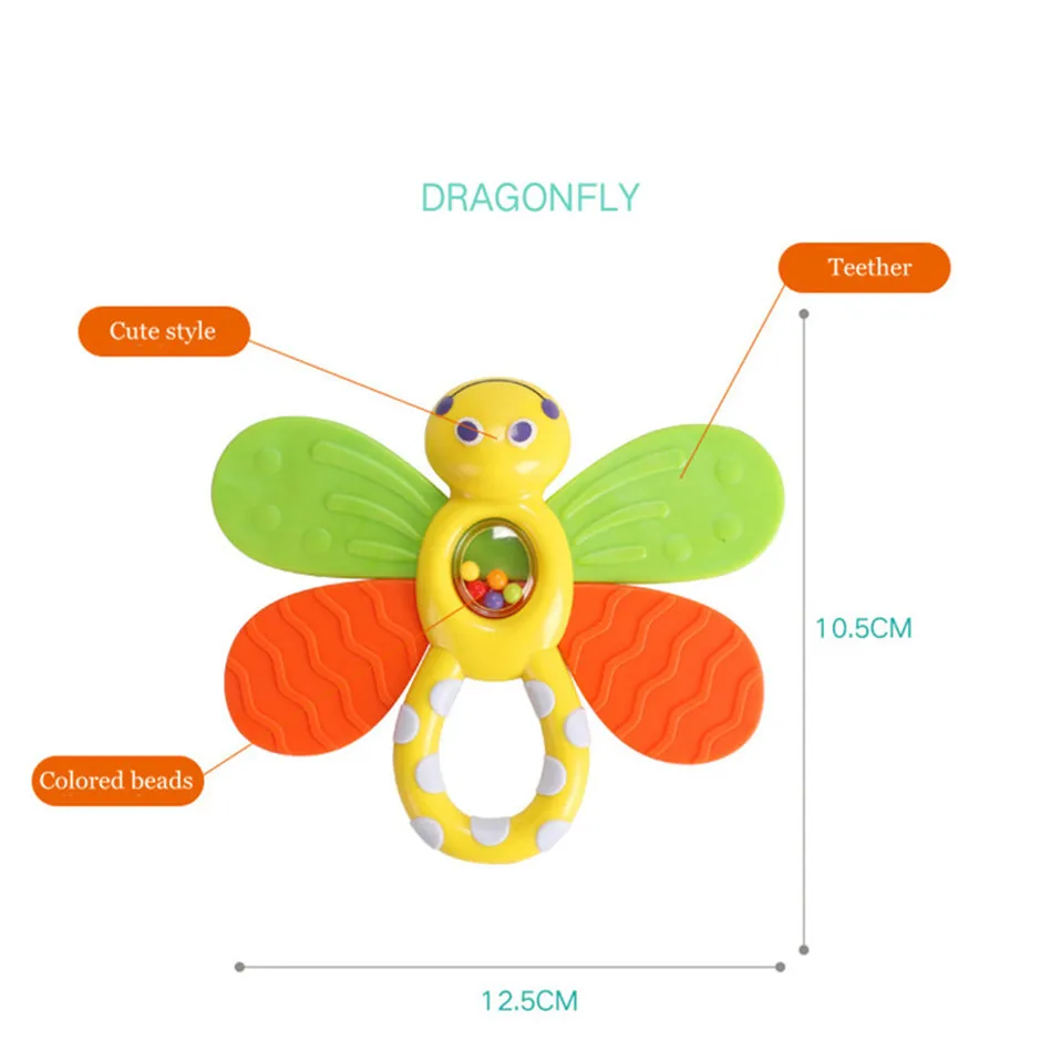 toys for baby 0-12 month plastic Animal model toy toddler boy teether rattle crib mobile frog toys for children sensory toys
