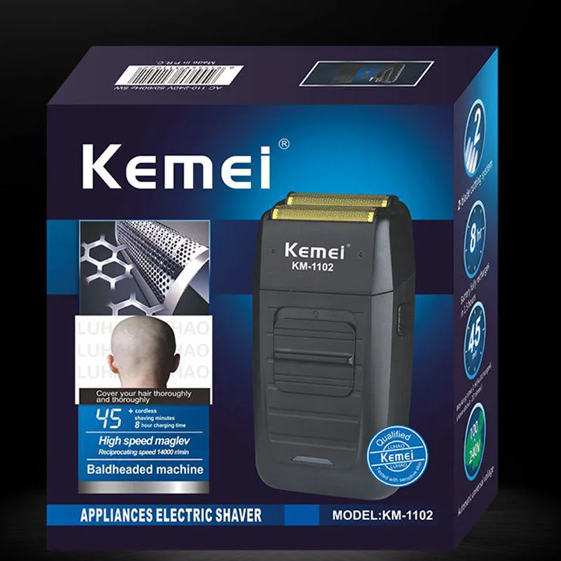 Kemei KM 1102 перезаряжаемая Бритва для мужчин уход за лицом многофункциональная