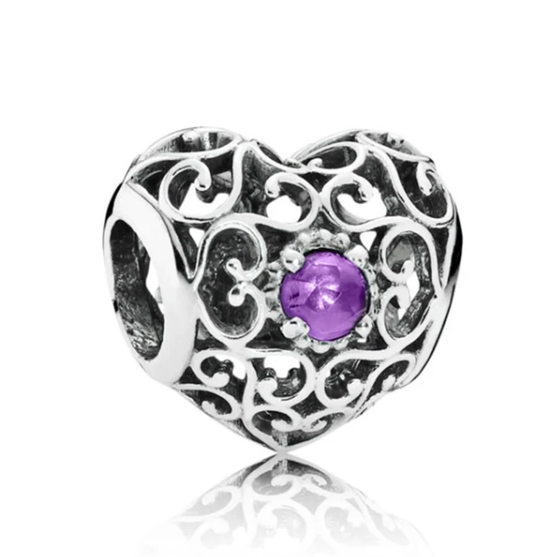 Fit Pandora, женские браслеты и браслеты, сделай сам, ювелирные изделия, подарки для женщин, горячая Распродажа, вечерние, бусины, надеюсь, цветы, любовь, сердца, хрустальные подвески