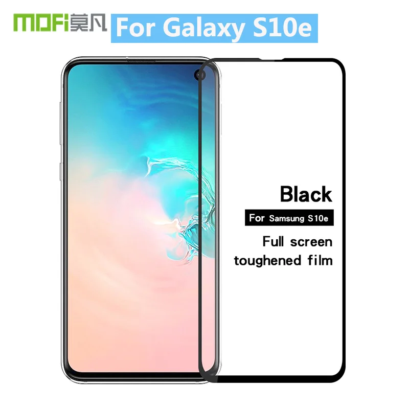 Для Samsung S10e Оригинал MOFi 9H полное покрытие Закаленное стекло Защитная пленка для