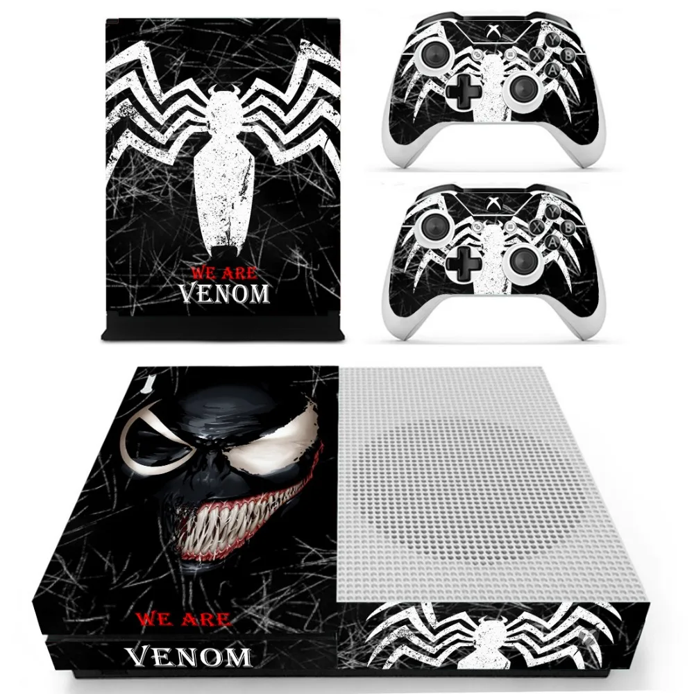 Наклейки для кожи Venom консоли XBOX One S с двумя беспроводными