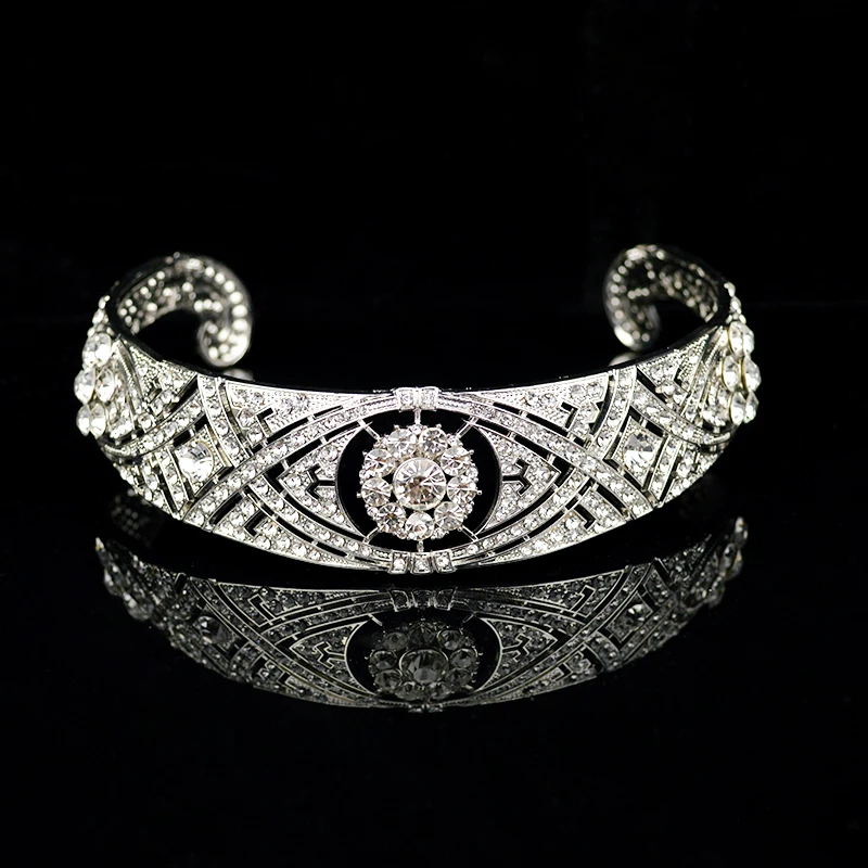 2018 New Trendy Meghan Tiara Princess Crown For Bridal Wedding Hair Jewelry Decoration Headpiece Accessories | Украшения и