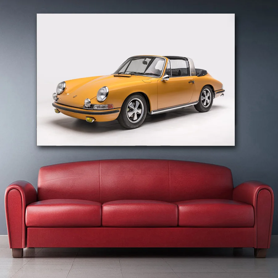 Wall Art Изображение Ретро 911 Винтаж автомобиля с откидным верхом Плакаты и