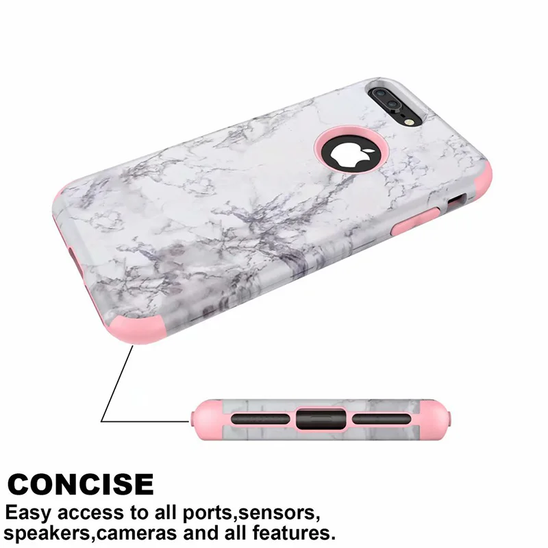 Мраморный чехол-бампер для iPhone 11, 7, 6, 6s, 8 Plus, Жесткий Чехол, PC, силиконовый чехол для iPhone X, Xs, Max, Xr, 360, чехол 3 в 1 для Galaxy Note 8, 9