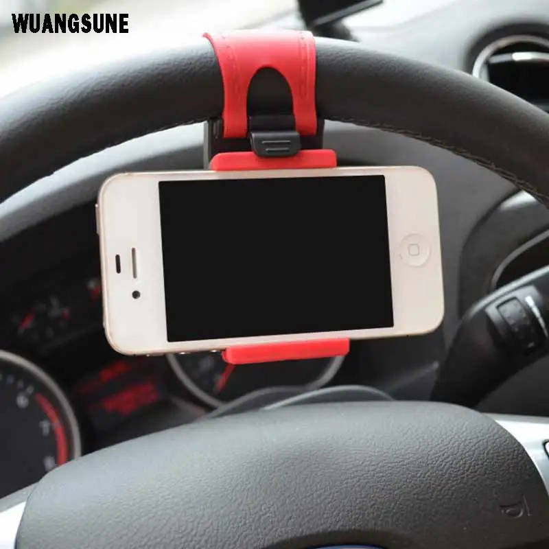 Универсальный автомобильный Зажим На Руль держатель для iphone 8 7 7Plus 6 6s samsung Xiaomi huawei
