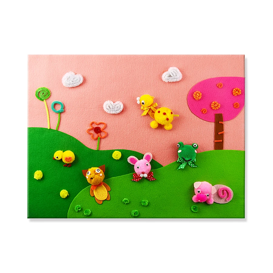 Craft Toys Handmade DIY Plane Puzzle Fabric 45x36CM Creative Non-woven Picture 3D Cartoon Sticker Crafts For kids | Игрушки и хобби
