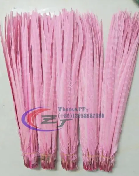 2 pink Новинка 100 шт 50-55 см 20-2" перо фазана отбеленный и краситель мятный зеленый хвост фазана перья для карнавала - Цвет: 2 pink