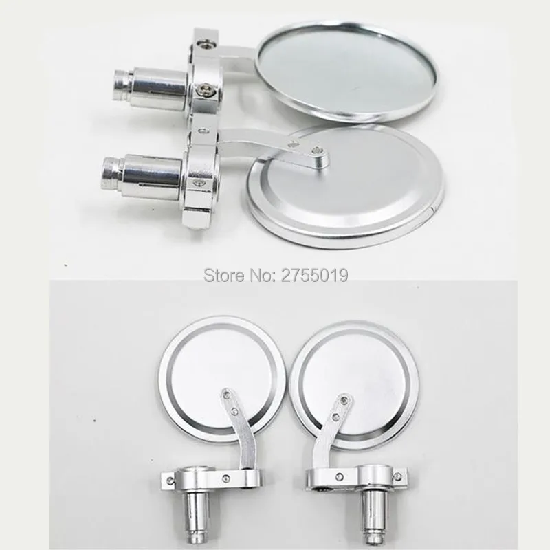 universal Aluminum motorcycle round handle bar Side Mirrors For Suzuki Kawasaki Honda Yamaha cafe racer 5 colors | Автомобили и