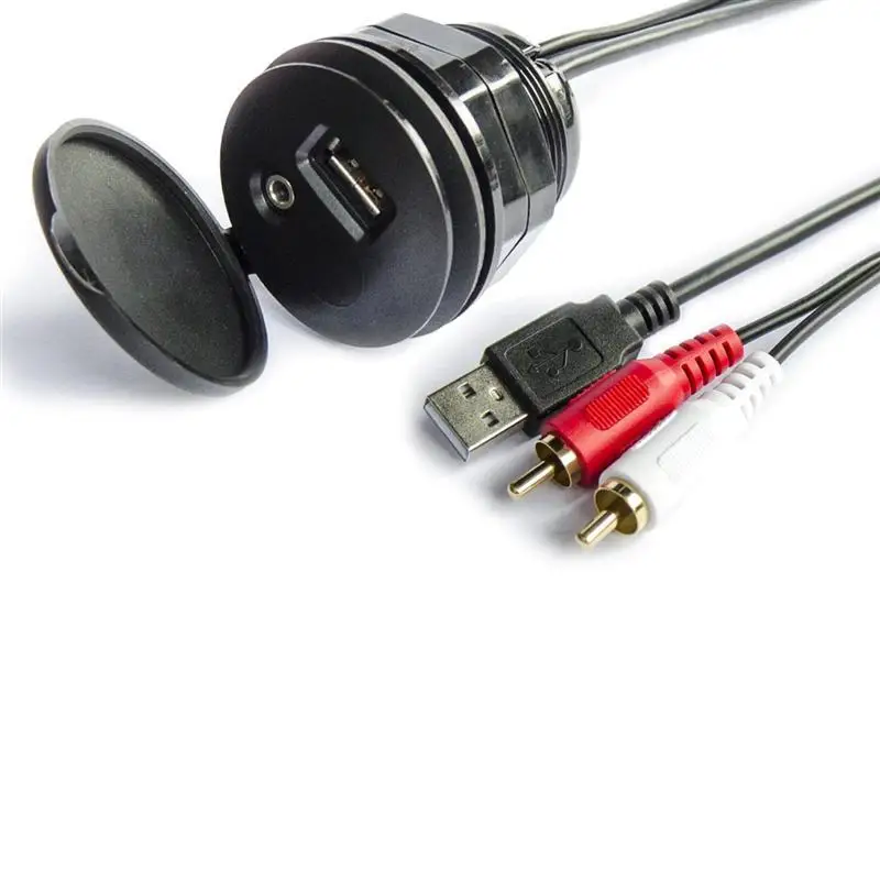 Автомобильное крепление для установки USB/AUX 1/8 2 RCA Удлинительный кабель AV