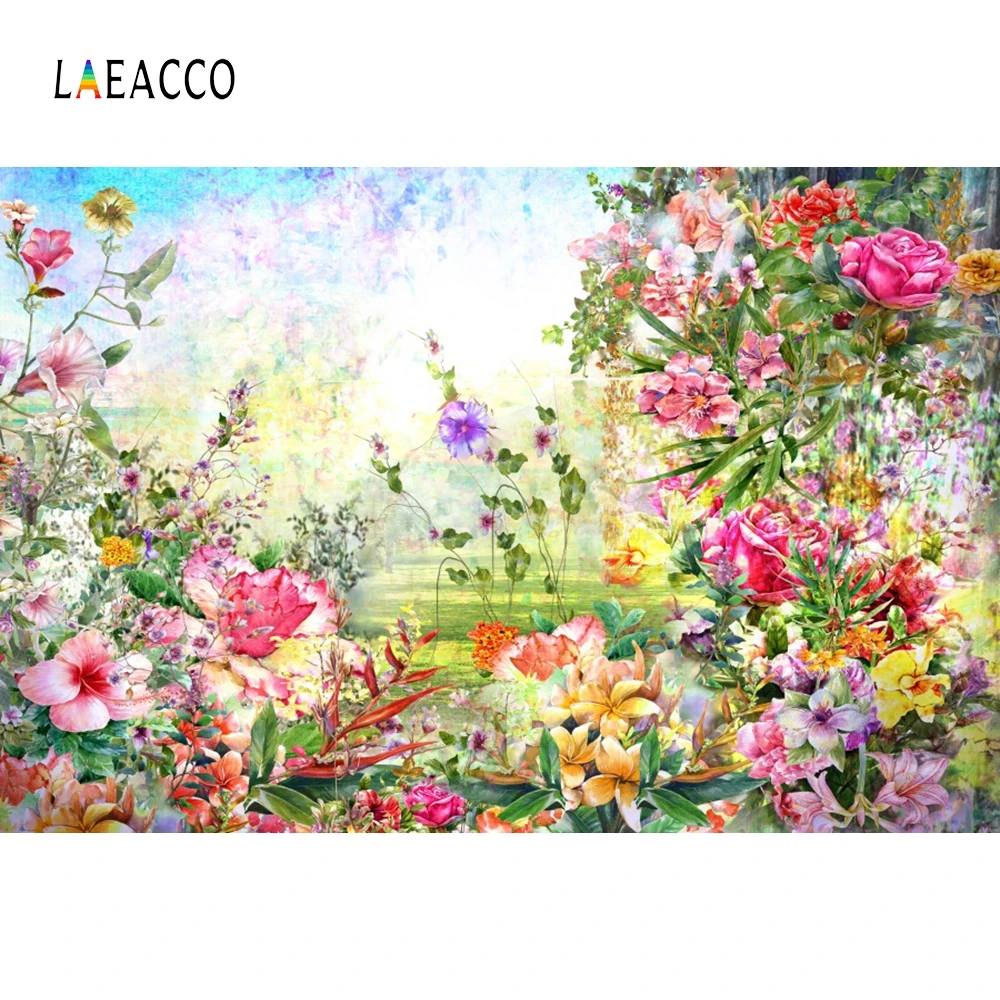 Laeacco абстрактные масляные цветы фоны для фотосъемки на заказ виниловые