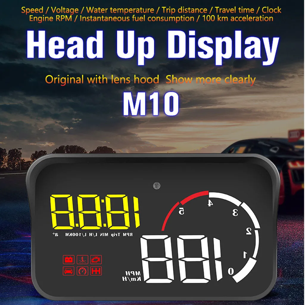 5," A8 Автомобильный HUD Дисплей и 4" D2000 OBD2 дисплей светодиодный лобовое стекло OBD сканер превышения скорости Предупреждение скорости автомобиля проектор CB