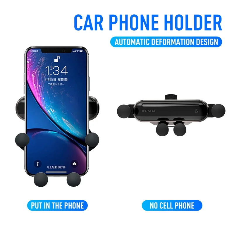 Автомобильный держатель телефона для iphone X Xs Max Samsung S9 на вентиляционное отверстие