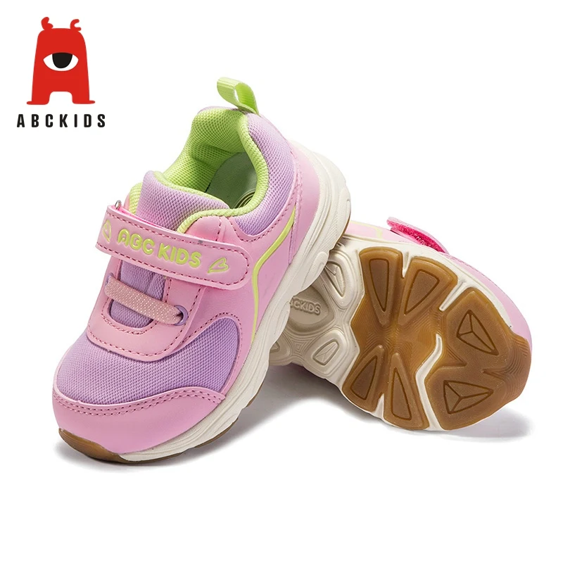 ABC KIDS/От 2 до 4 лет; розовые детские кроссовки; дышащая Нескользящая прогулочная обувь для маленьких девочек