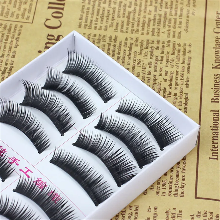 2017 * Горячие ресницы Φ! Модные натуральные Длинные Накладные ручной работы 10 пар |