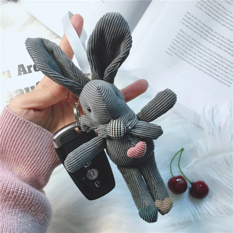 Новинка 2019 креативный брелок с кроликом креативная Вельветовая сумка для ключей