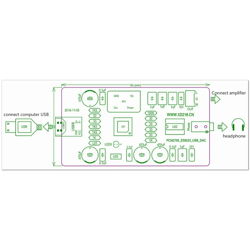 AIYIMA PCM2706 ES9023 USB аудио DAC звуковая карта декодер плата Hi-Fi нулевой шум ies декодирование