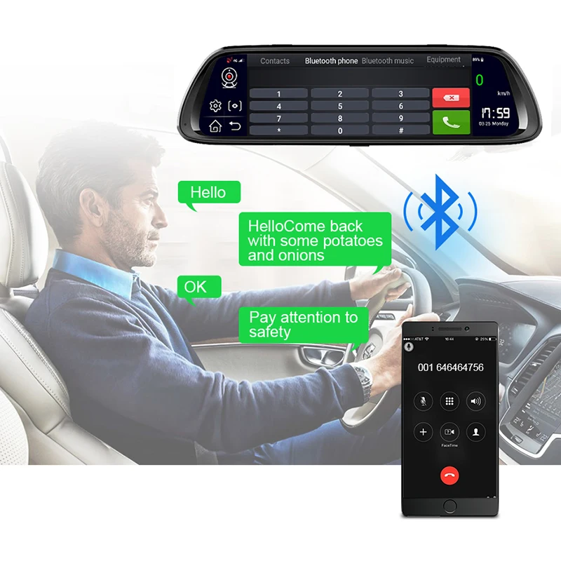 LDZDSEE H9 Автомобильный видеорегистратор камера зеркало 4G Android 8 1 ADAS 10 &quotips Full HD 1080P