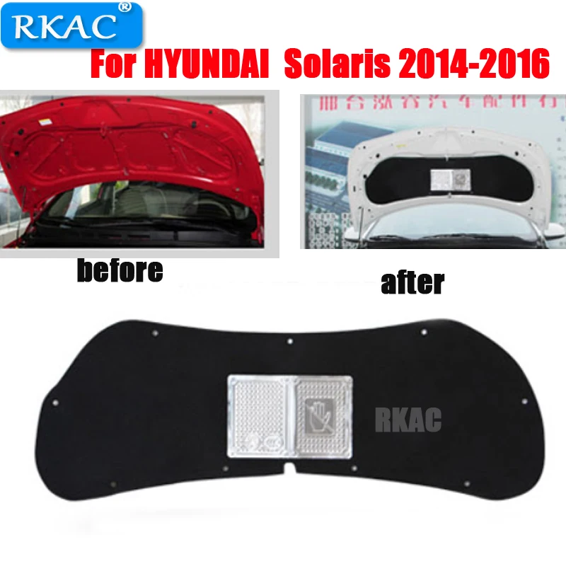Автомобильный Стайлинг 1 шт. для HYUNDAI Solaris 2014-2016 изоляция капота двигателя хлопок
