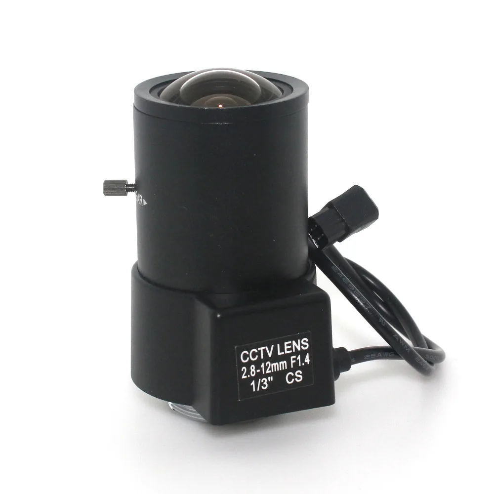 2 8 12 мм cs Объектив варифокальный Авто iris Box Камеры видеонаблюдения F1.4 CS объектив