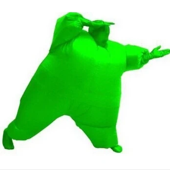 Green Костюм для взрослых, надувные костюмы, синий, зеленый, красный, фиолетовый, розовый цвет, полноразмерный костюм для рождественской вечеринки, карнавальный костюм, комбинезон - Цвет: Green