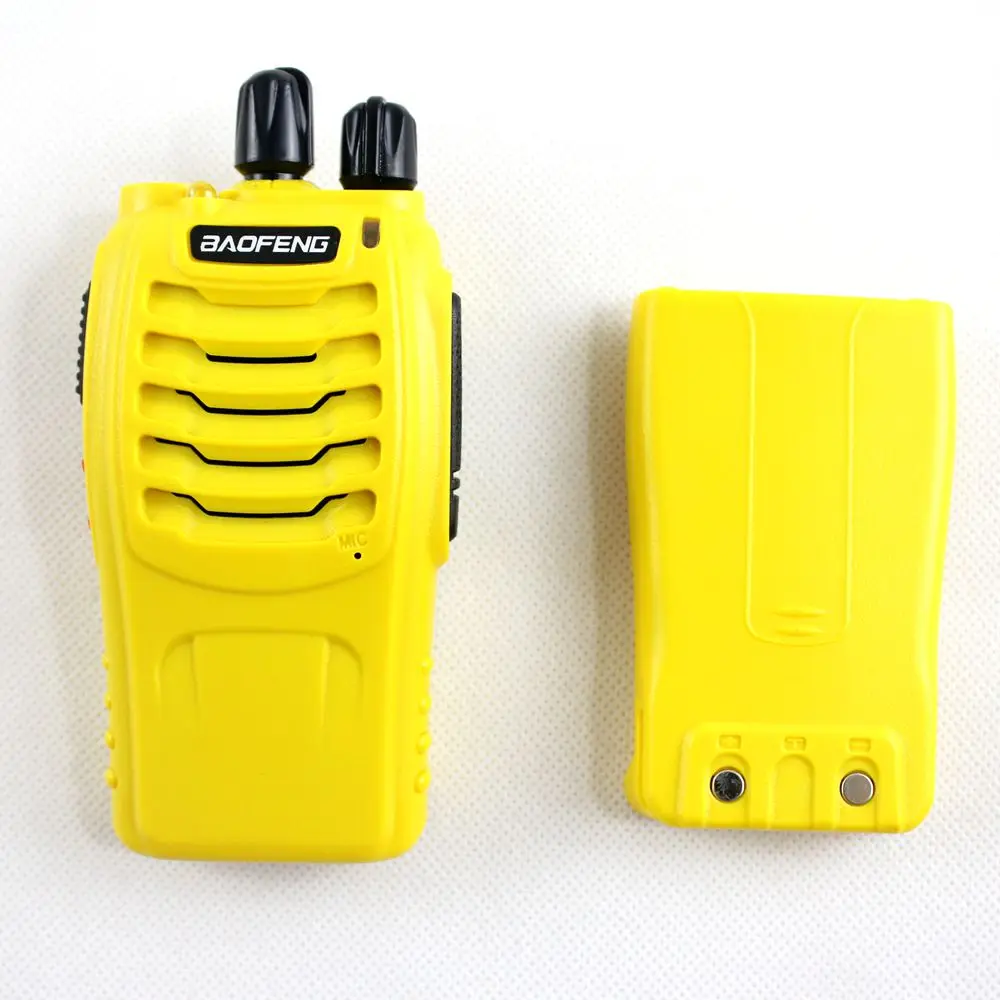 BAOFENG 888 S UHF желтый двухстороннее радио и PTT наушник с микрофоном начального уровня переговорные для спорта на открытом воздухе Ham Walkie Talki