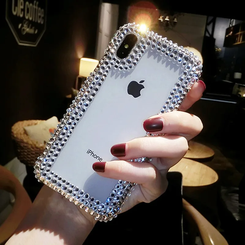 Ayeena Роскошный чехол для телефона ручной работы с бриллиантами Iphone 8 7 7P Bling 3D