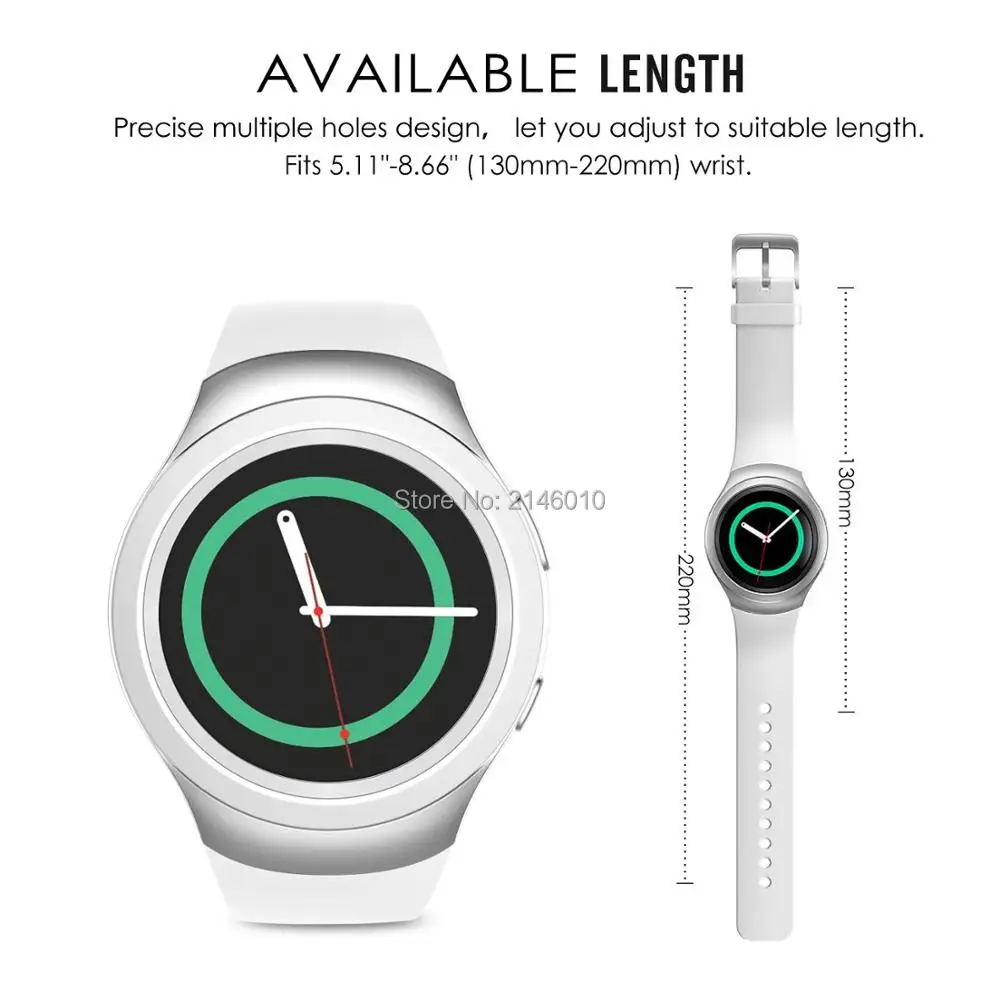 Gear S2 ремешок для часов [6 PACK] Мягкий силиконовый сменный спортивный Samsung (только SM