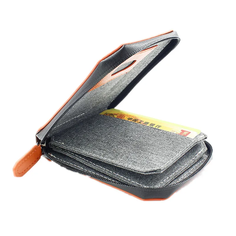 Мужской кошелек с блокировкой Rfid кожаный из натуральной кожи короткий