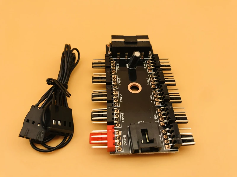 Новый черный ПК 1 до 10 4Pin Molex охладитель охлаждения разветвитель вентилятора