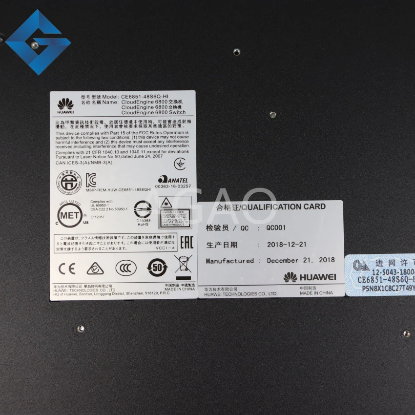 Оригинальный Новый Хуа Вэй CE6851-48S6Q-HI переключатель 48 портов 10G SFP +. 6 40GE QSFP + 2 *