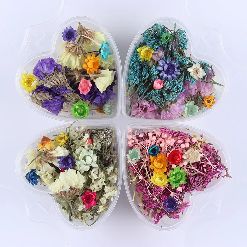 Искусственные цветы украшение для ногтей сохраненный цветок с коробкой в форме