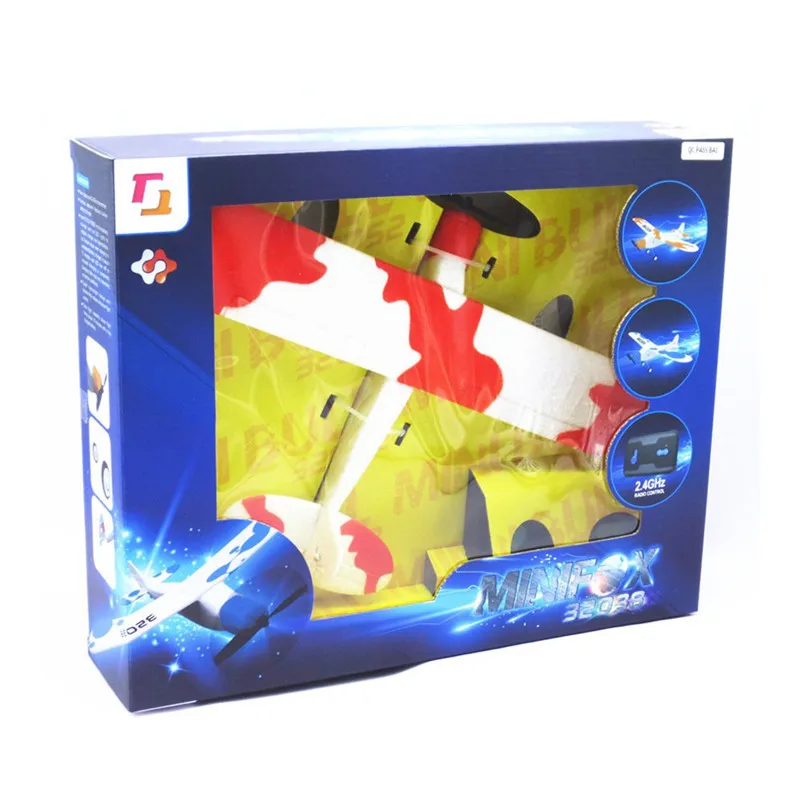 Новое поступление Techboy Mini Fox 2 4G 2CH 345 мм размах крыльев EPP вращение на 360 градусов RC