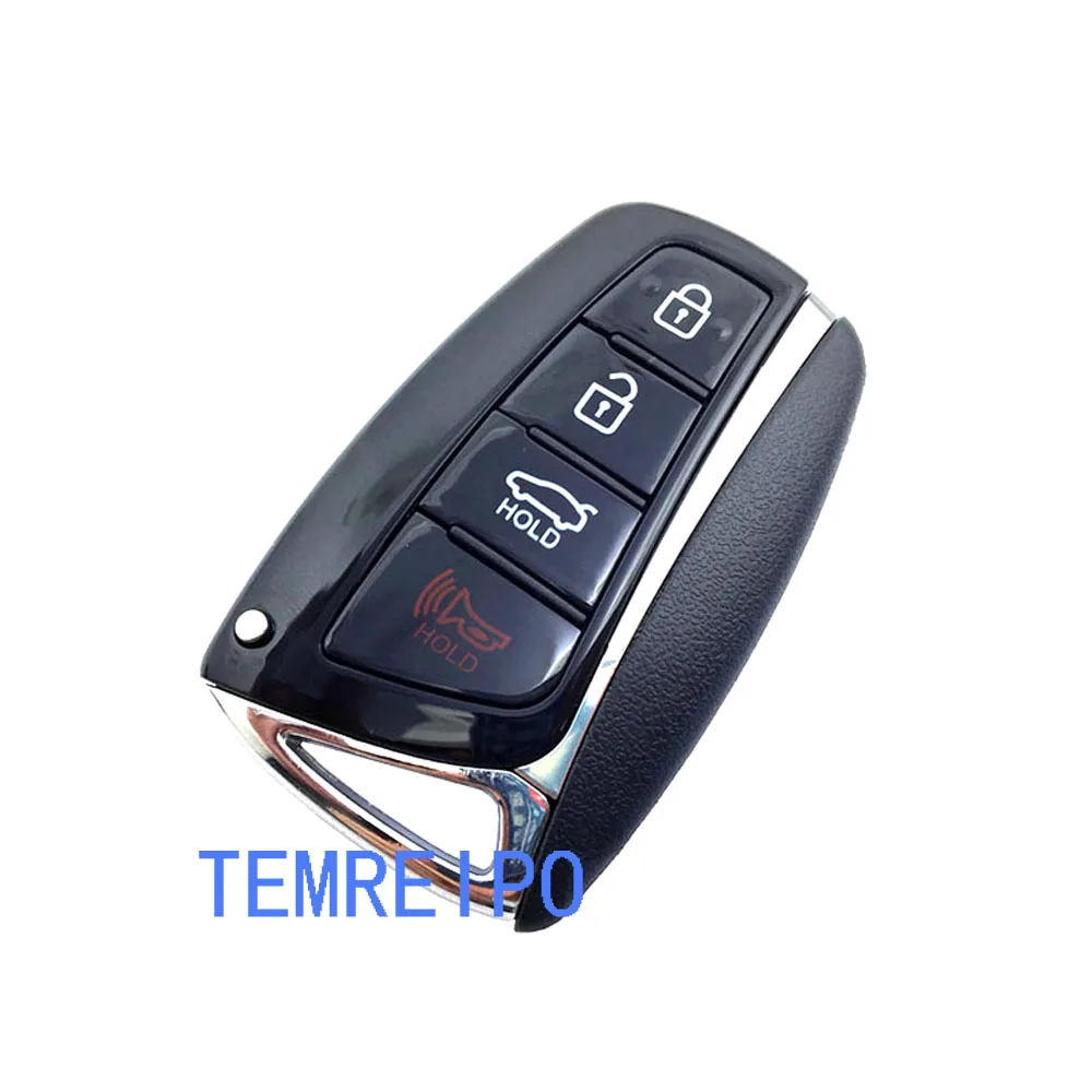 Высококачественный 4 кнопки умный ключ чехол для hyundai Genesis 2013- Santa Fe Equus Azera пульт дистанционного управления ключ оболочки