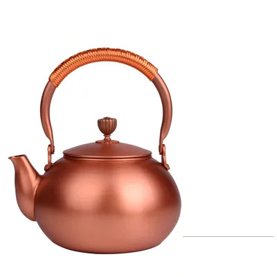 1.2L Медный чайник, японский стиль, чайник с фильтром из металла, большая емкость, чайник, посуда для напитков, костюм, пожарная электрическая спиртовая плита, 50 - Цвет: 1.2L