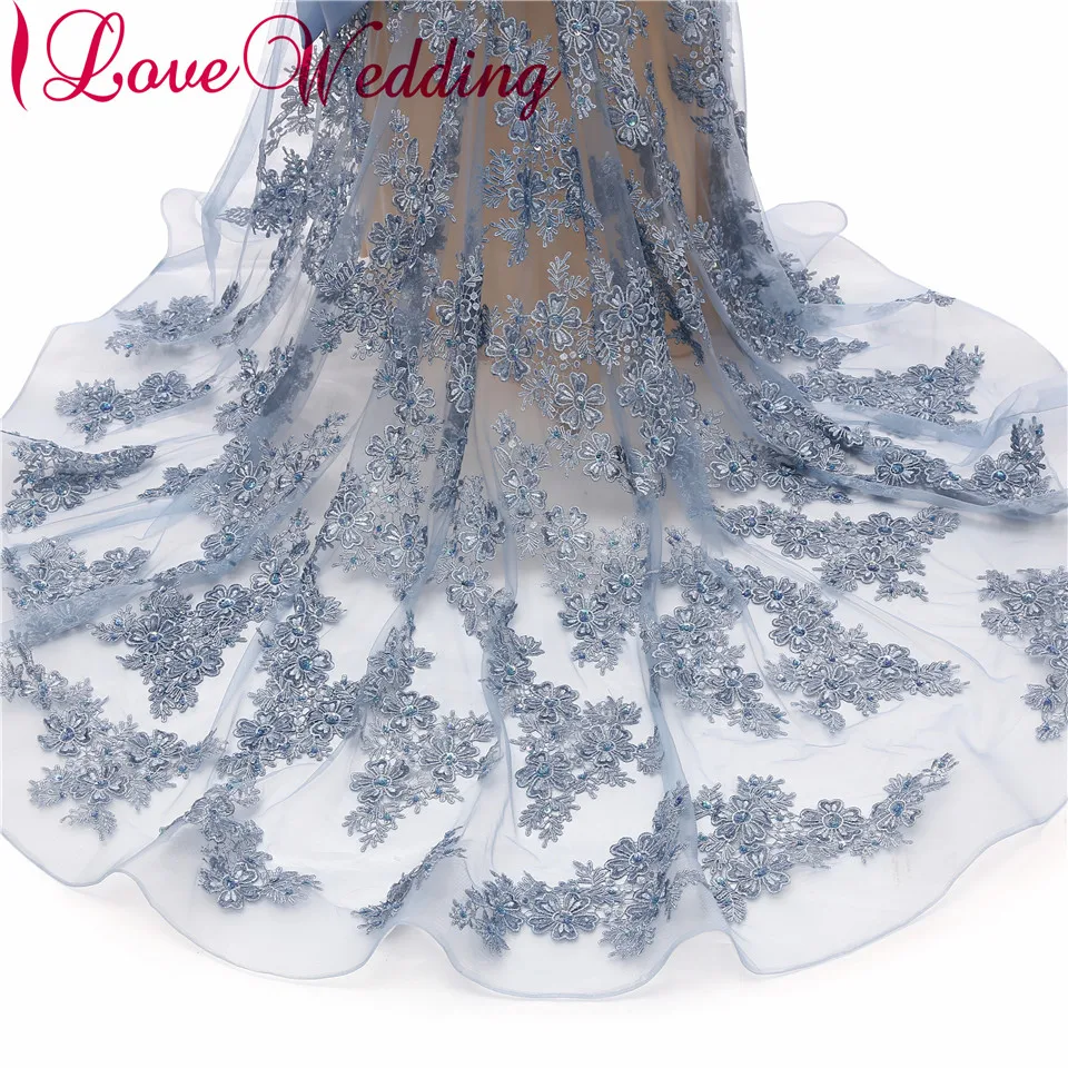 2019 Формальные Русалка Вечерние платья Длинные Кружева Аппликация из бисера