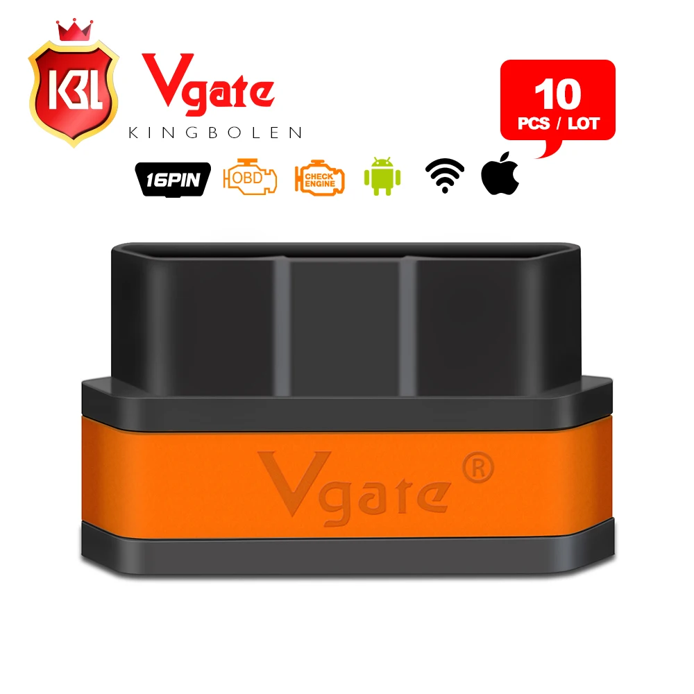 10 шт./лот оригинальный Vgate Icar 2 WIFI OBD2 сканер Elm327 диагностический инструмент