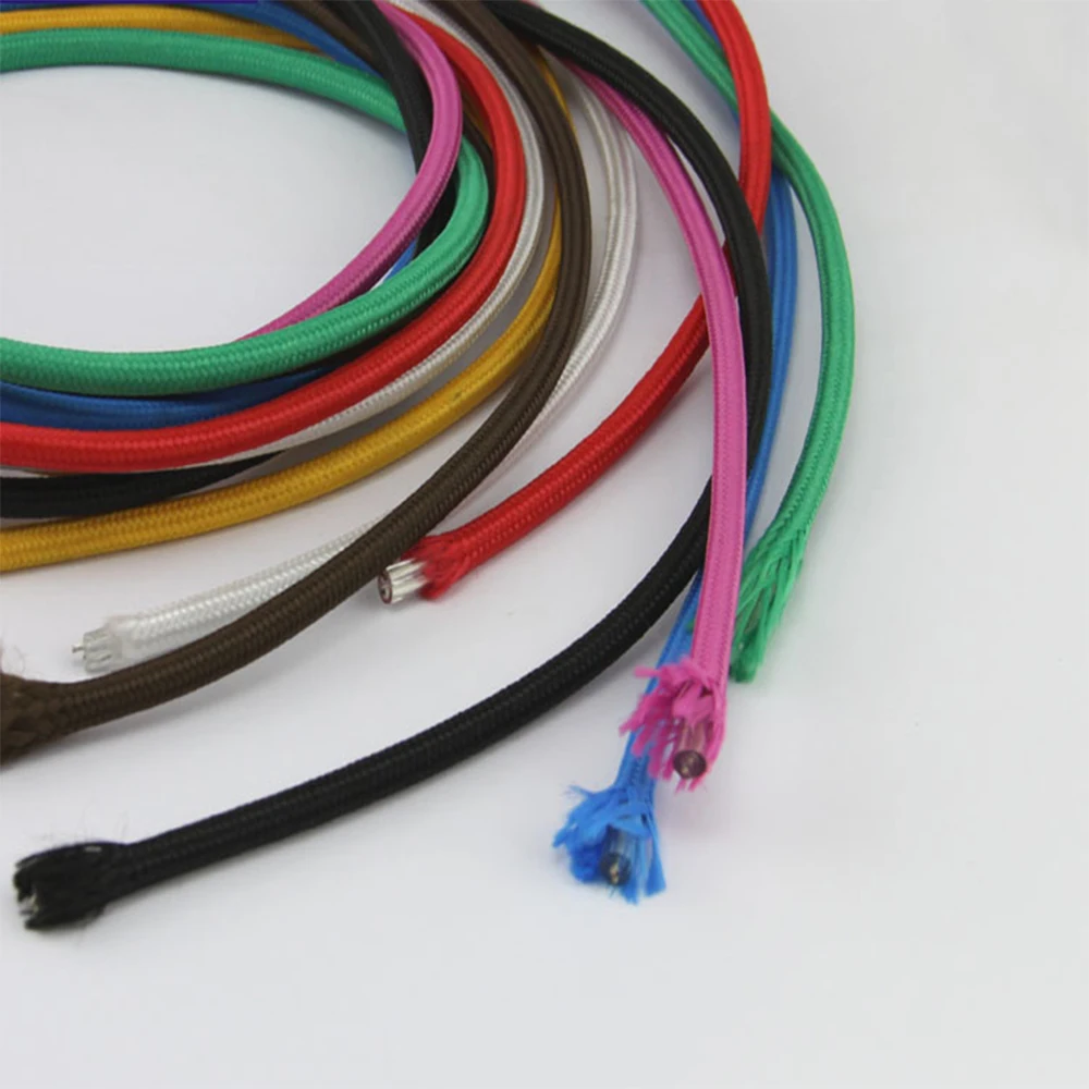 2x0,75 DIY винтажный цвет электрический шнур витой кабель Ретро Плетеный подвесной светильник из ткани провод электрический кабель цена