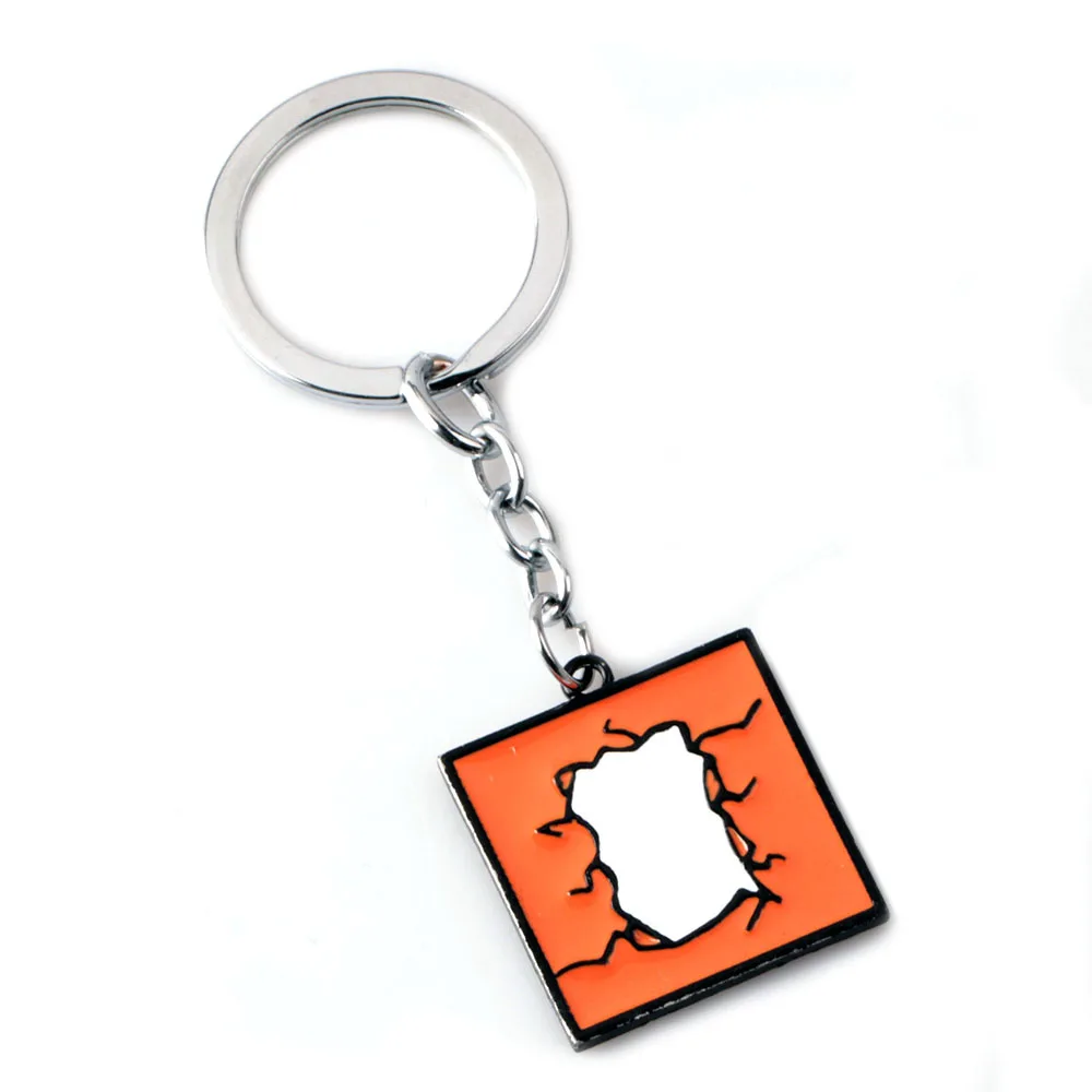 Черный Игра Радуга шесть 6 осада брелки для мужчин и женщин череп металлический брелок мужской аниме брелок держатель Porte Clef подарок ювелирные изделия - Цвет: Черный