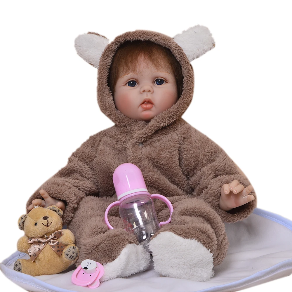 Силиконовая кукла Reborn для девочек 55 см Реалистичная bebe новорожденных подарок на