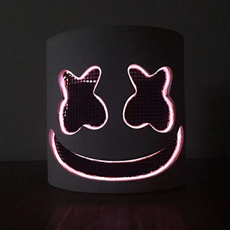 Мульти MarshMello маска диджея Tiesto светодиодный светильник шлем на всю голову Хэллоуин косплей пвх EVA Вечерние Маски