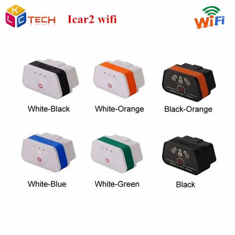 Недавно Vgate iCar2 WI-FI OBD2 OBDII Поддержка IOS/Android Икар 2 уровень для ELM327 WI-FI автоматический диагностический сканер инструмент