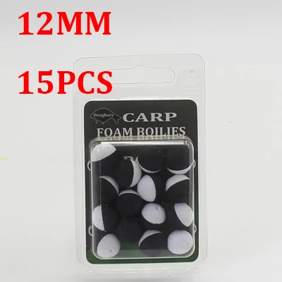 12MM-White N Black 12/15 шт. Карп Рыбалка бойлов приманки Twin Цвет пены Pop Up бойлов метод подачи для подачи рыболовного крючка Карп волос Zig Rig - Цвет: 12MM-White N Black