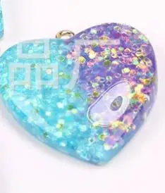 orange kawaii плоские пластмассовые блестящие крылья ангела, звезды, луна, единорог яркое ожерелье брелок Подвеска «сделай сам» - Окраска металла: orange