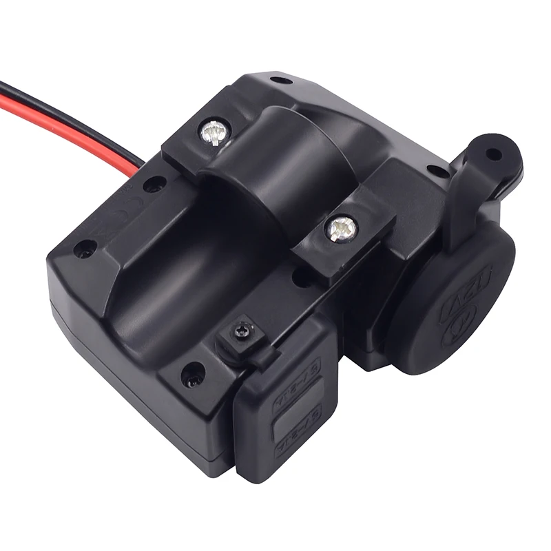 Разъем для прикуривателя мотоцикла 2 USB зарядное устройство DC5V 2.1A светодиодный