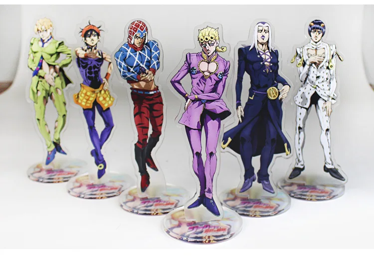 Аниме Jojo Необычные Приключения Дисплей Стенд фигурка модель пластина Держатель японский мультфильм рисунок акриловые украшения Рождественский подарок