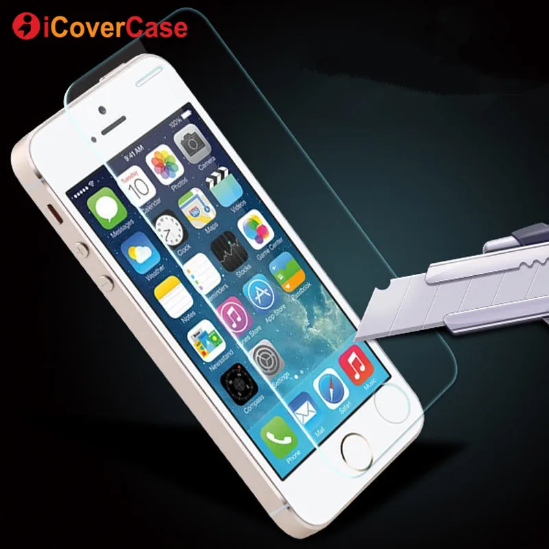 Полное покрытие из закаленного стекла для Iphone 5, 6 S, 7, 8 Plus, se, пленка для экрана мобильного телефона, Защитные чехлы для Iphone Max
